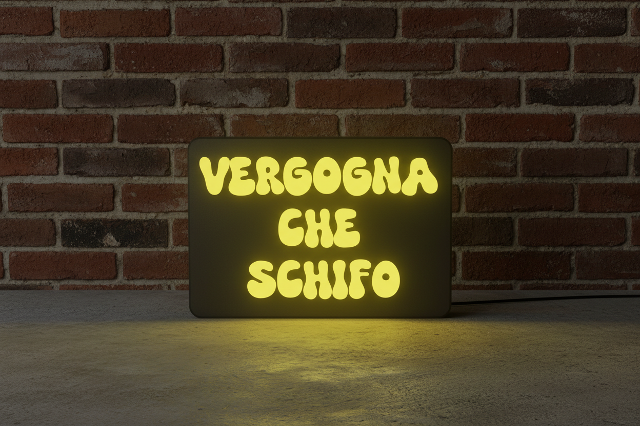 VERGOGNA CHE SCHIFO frontale